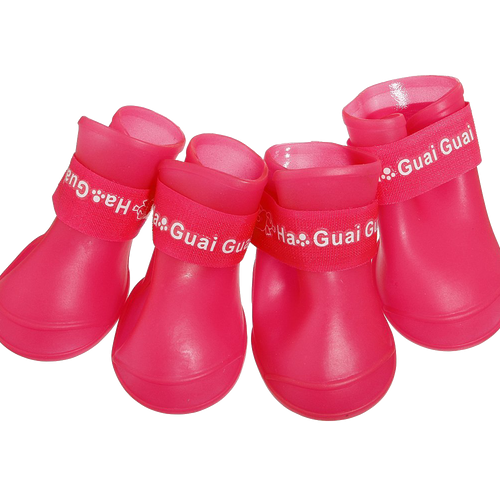 Pet Dog Rain Boots Booties Waterproof Protective Rubber Shoes