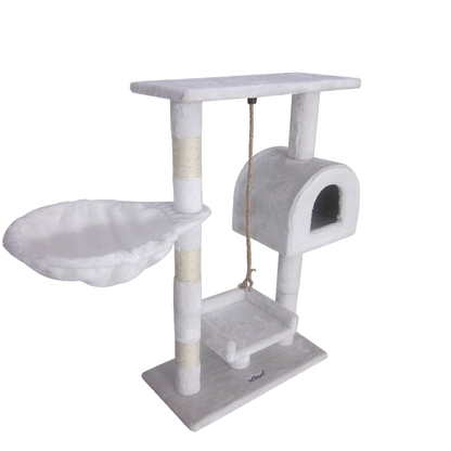 Leopet Kbm001 2grau Cat Tree Scratching Post Kitten Climbing Excercise